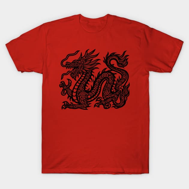 Chinese style Dragon T-Shirt by Sketchy